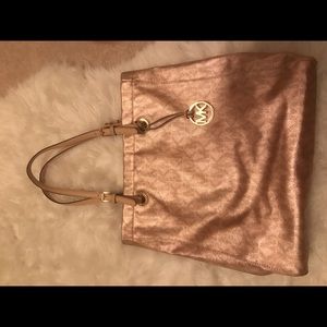Michael Kors Rose Gold Tote Bag